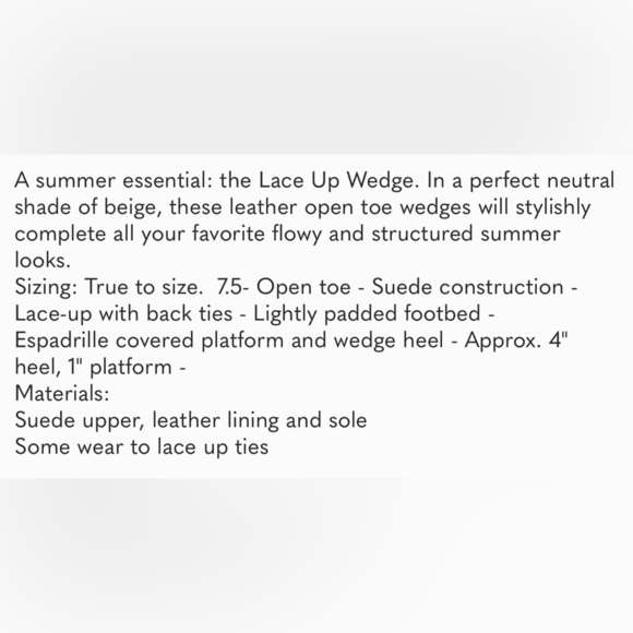 Trina Turk Lace Up Wedge Espadrille Tan Sandals Size 9 NEW - Picture 8 of 8